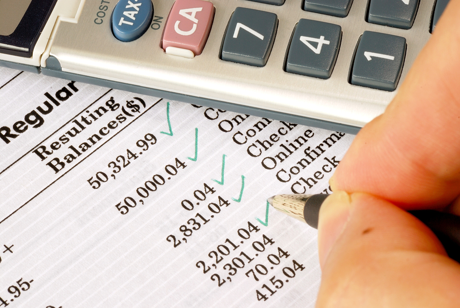 verify the monthly bank statement